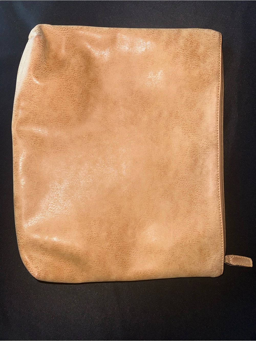 Free People Tan Distressed Leather Laptop Sleeve/Portfolio/clutch/Pouch 13” Boho